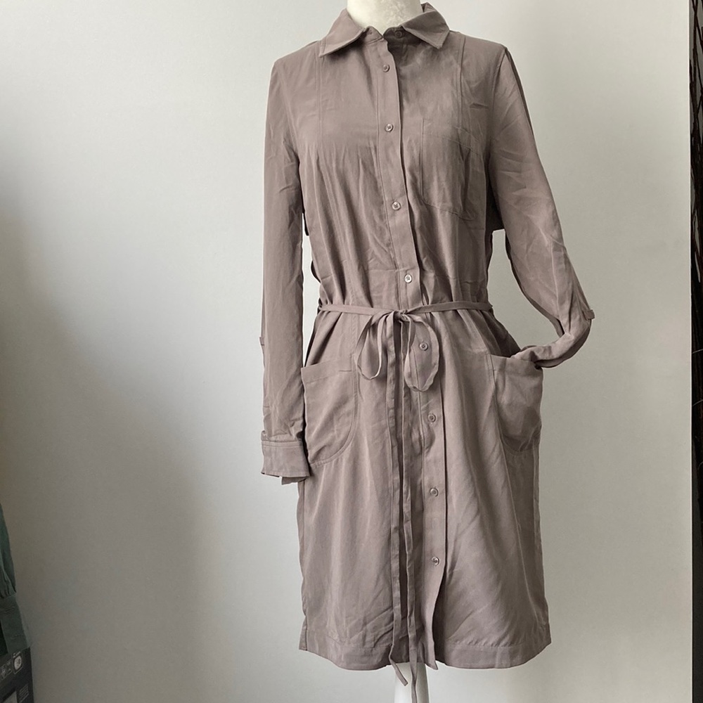 Dakini Button Down Shirt Dress w/ Belt